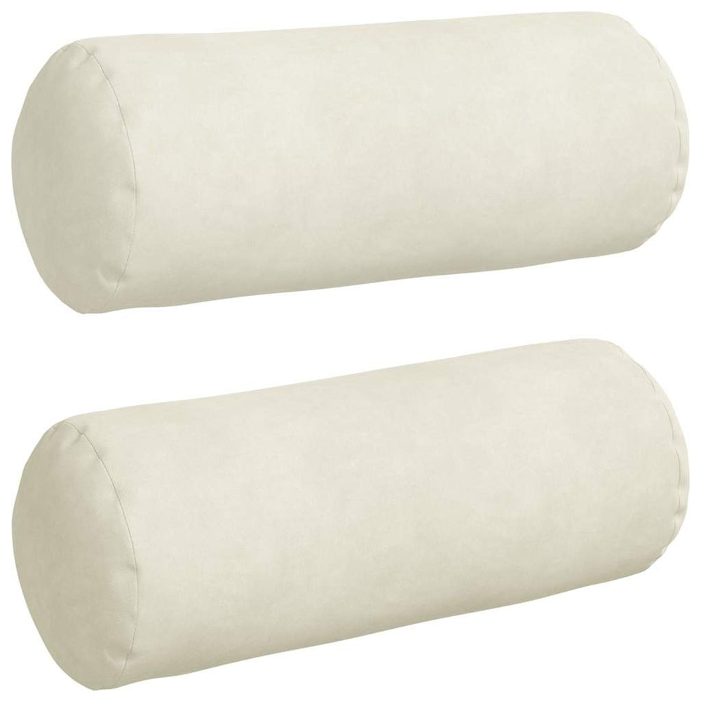 Vidaxl bolster kussens 2 stuks crème ø 15 x 40 cm cordstof