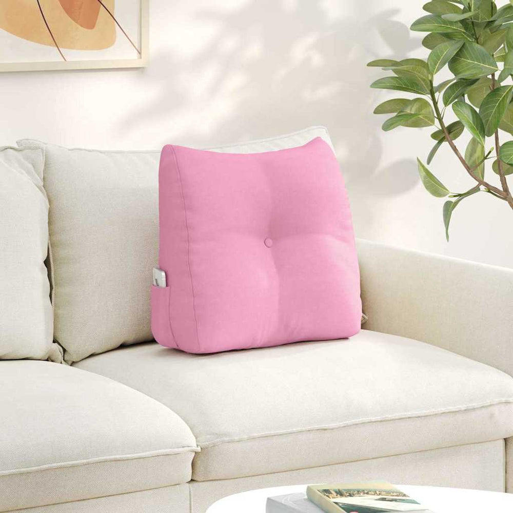 Vidaxl rugkussen roze 45 x 24 x 50 cm stof