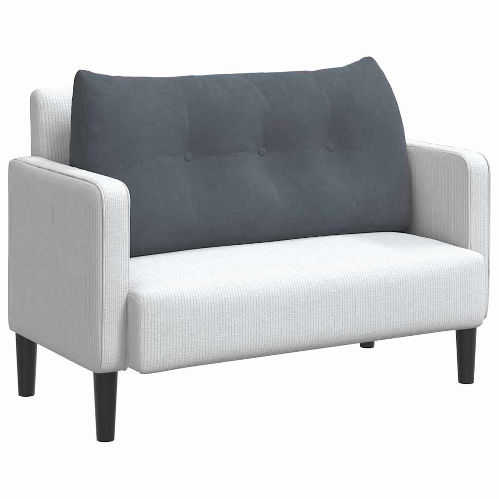 Vidaxl rugkussen donkergrijs 100 x 24 x 50 cm fluweel