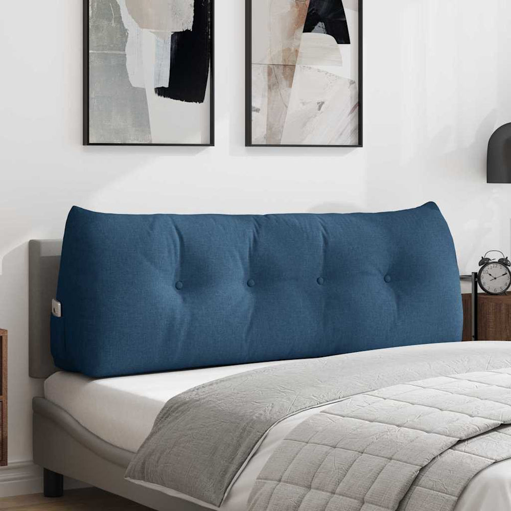 Vidaxl rugkussen blauw 140 x 24 x 50 cm stof
