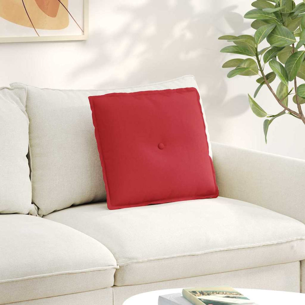 Vidaxl rugkussen rood 50 x 19 x 45 cm stof