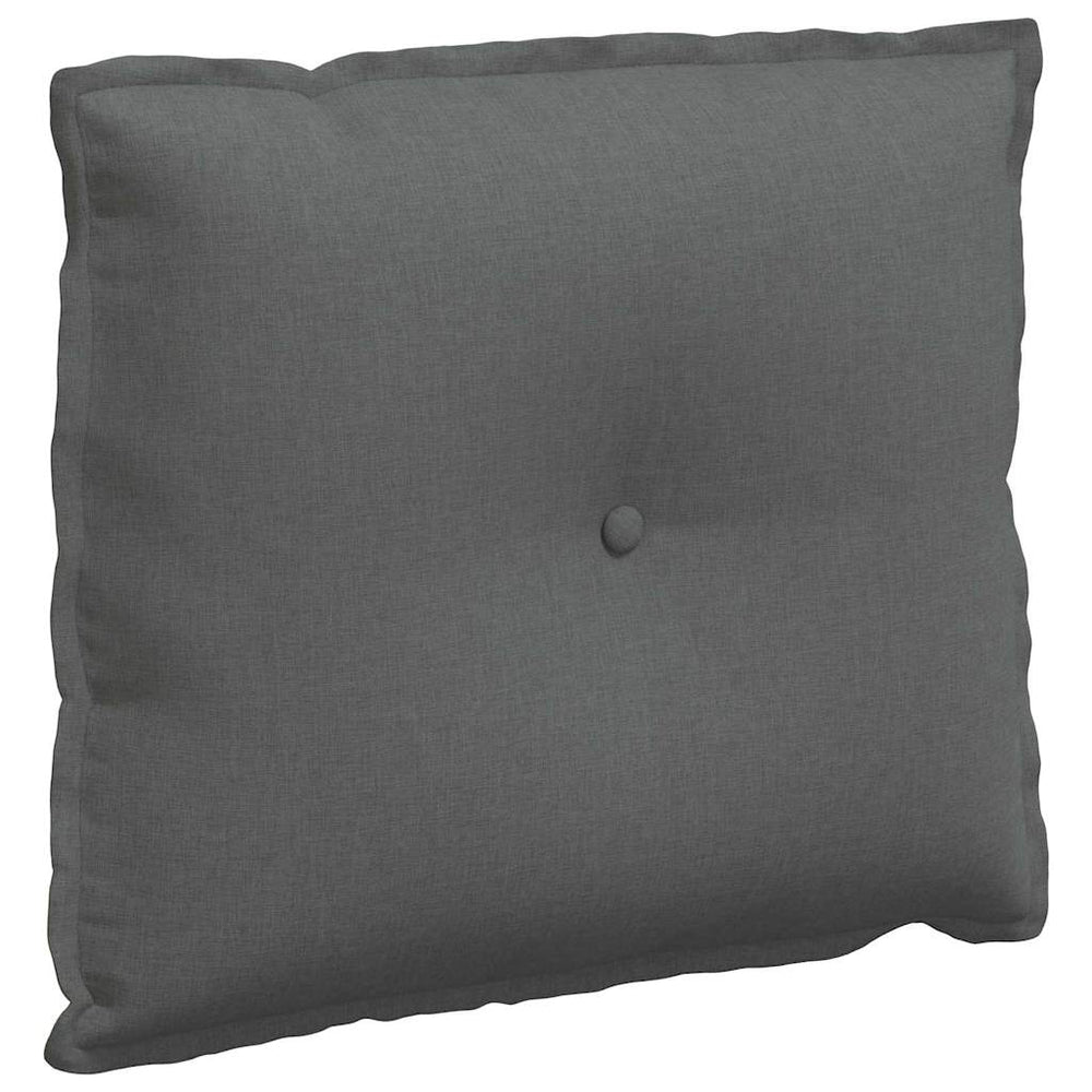 Vidaxl rugkussen donkergrijs 60 x 19 x 50 cm stof