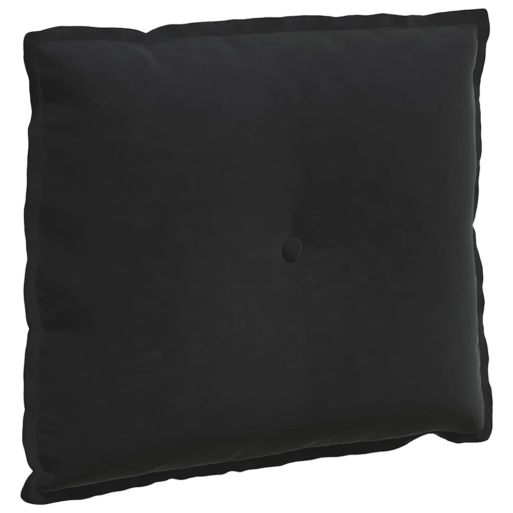 Vidaxl rugkussen zwart 60 x 50 cm cordstof