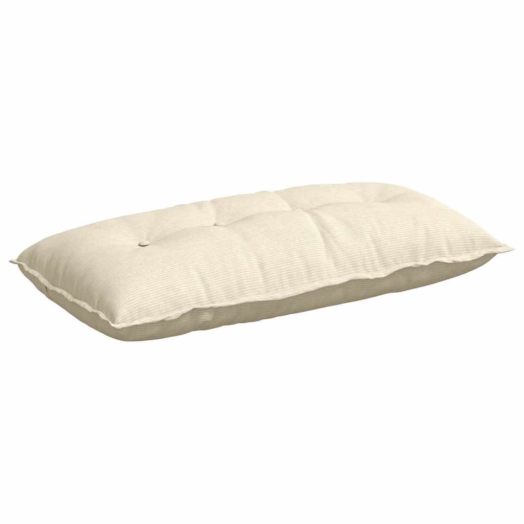 Vidaxl rugkussen crèmekleurig 100 x 50 cm katoen stof