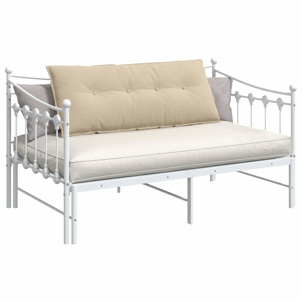 Vidaxl rugkussen crème 120 x 50 cm microvezel stof