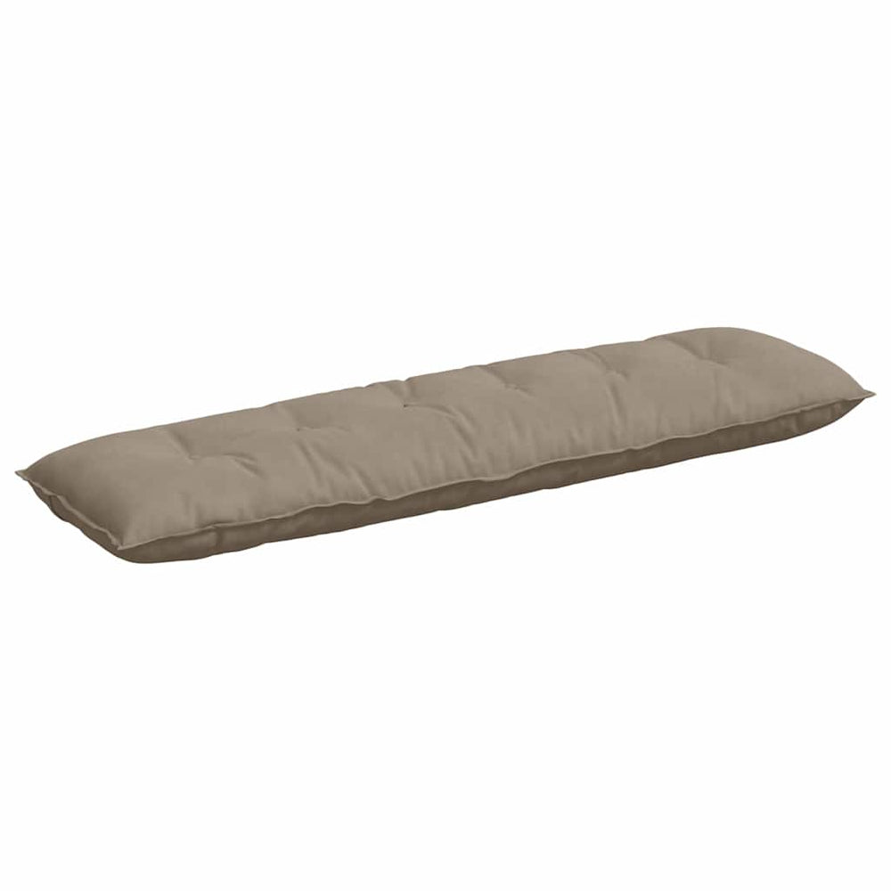 Vidaxl rugkussen taupe 180 x 50 cm microvezel stof