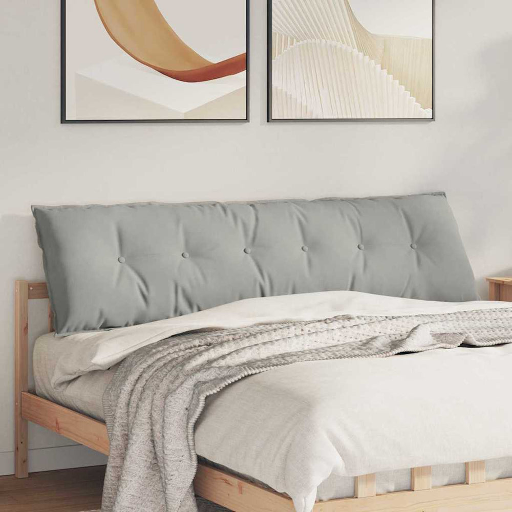 Vidaxl rugkussen lichtgrijs 180 x 50 cm microvezel stof