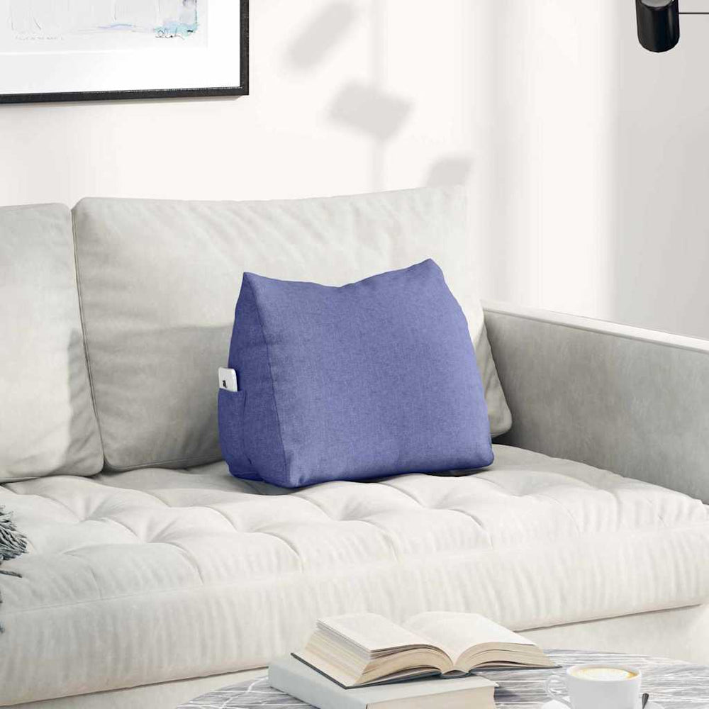 Vidaxl rugkussen jeans blauw 45 x 20 x 35 cm stof