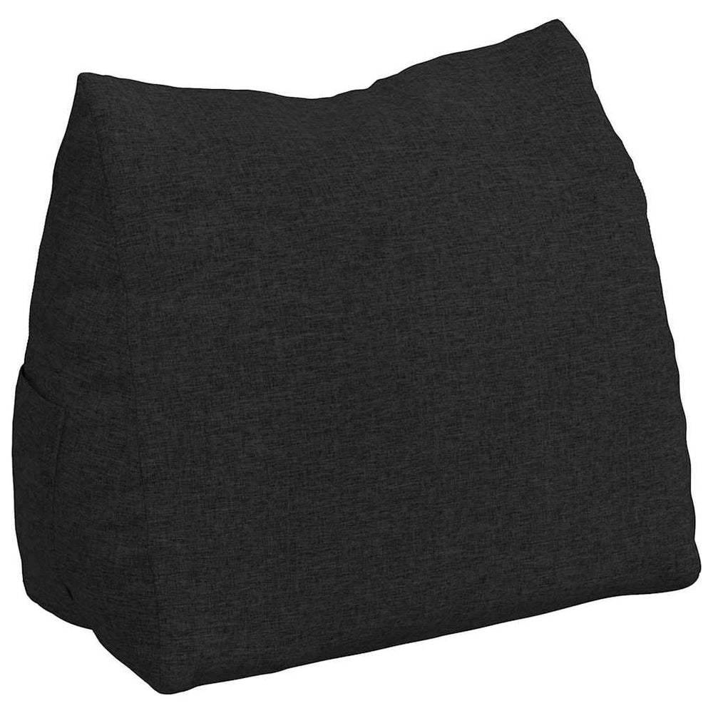 Vidaxl rugkussen zwart 60 x 20 x 50 cm stof