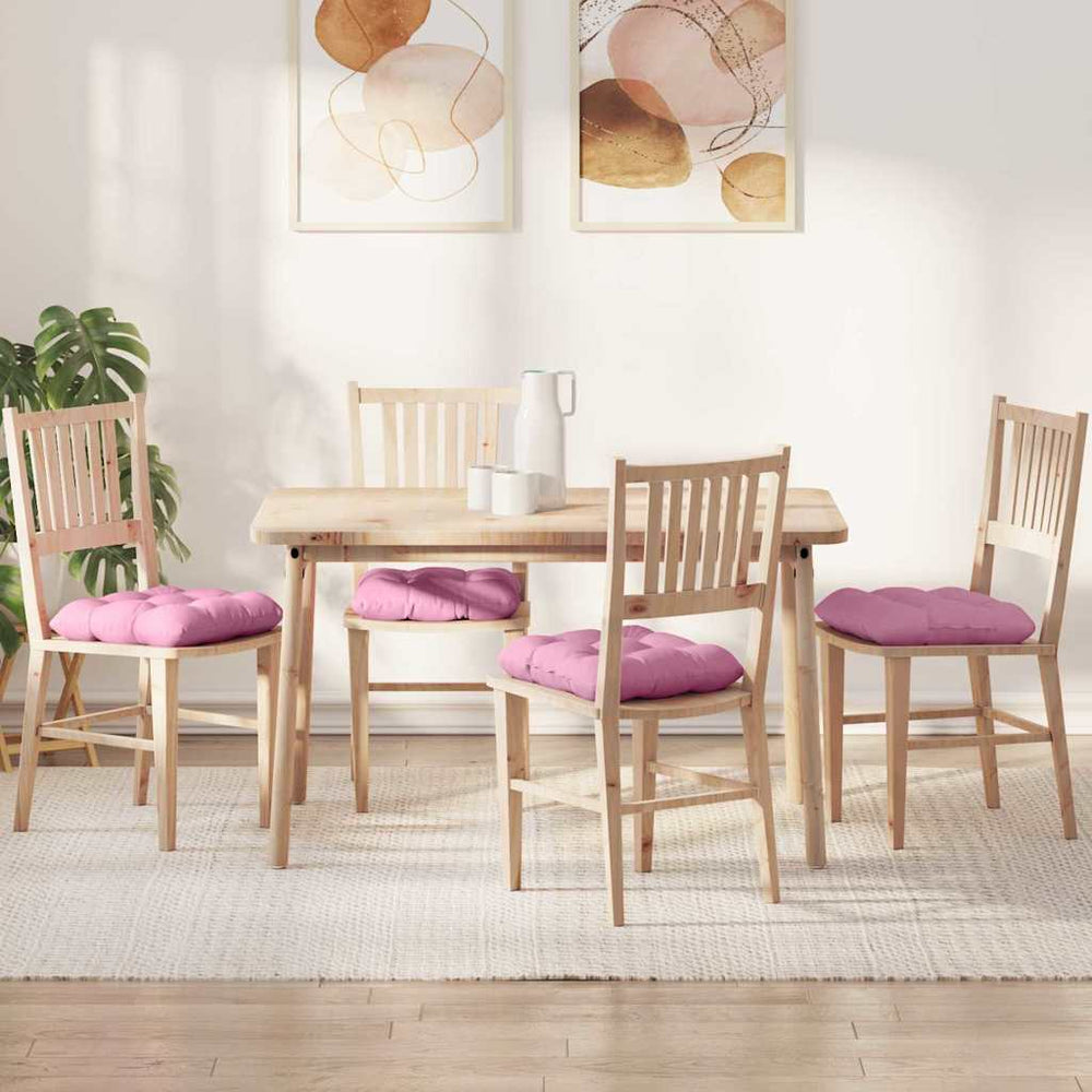 Vidaxl zitkussens 4 pcs roze 40 x 40 x 12 cm stof