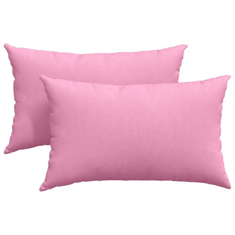 Vidaxl sofa kussens 2 pcs roze 50 x 30 cm stof