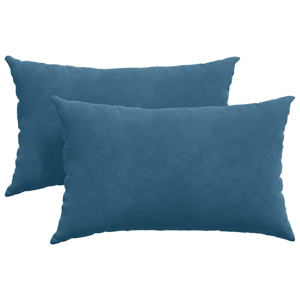 Vidaxl sofa kussens 2 stuks blauw 50 x 30 cm cordstof