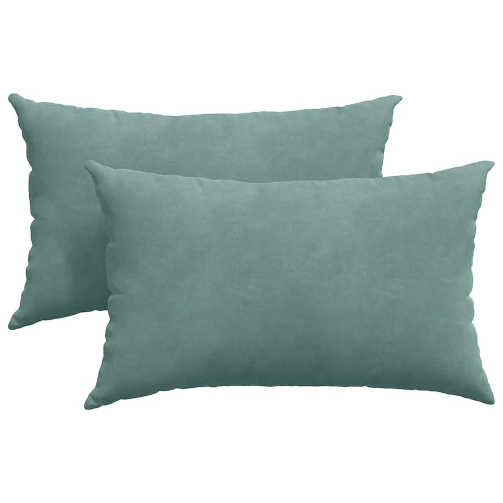 Vidaxl sofa kussens 2 stuks zeegroen 50 x 30 cm cordstof