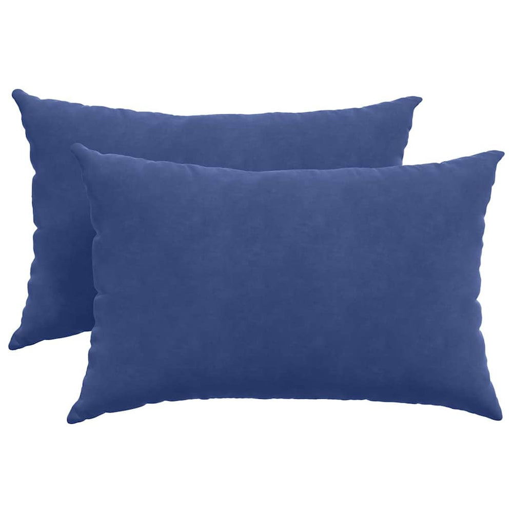 Vidaxl sofa kussens 2 stuks politieblauw 60 x 40 cm cordstof