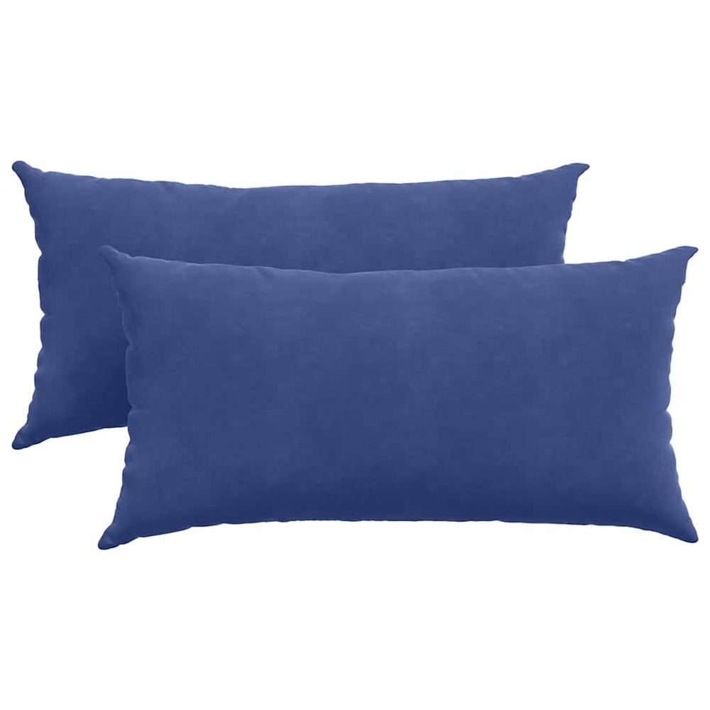 Vidaxl sofa kussens 2 stuks politieblauw 80 x 40 cm cordstof