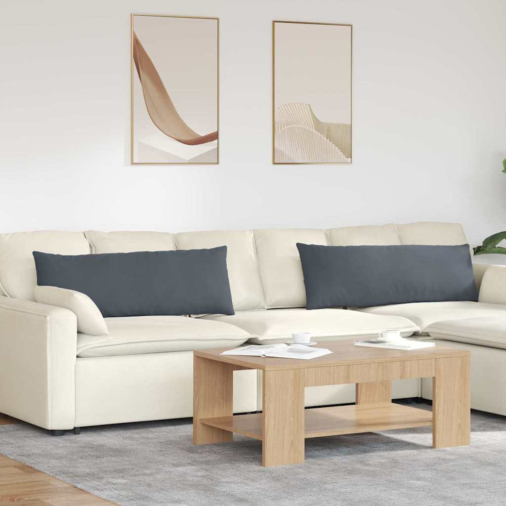 Vidaxl sofa kussens 2 stuks donkergrijs 120 x 40 cm cordstof