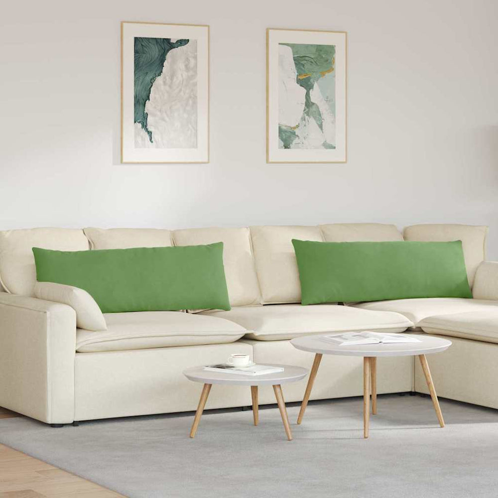 Vidaxl sofa kussens 2 stuks lichtgroen 120 x 40 cm cordstof