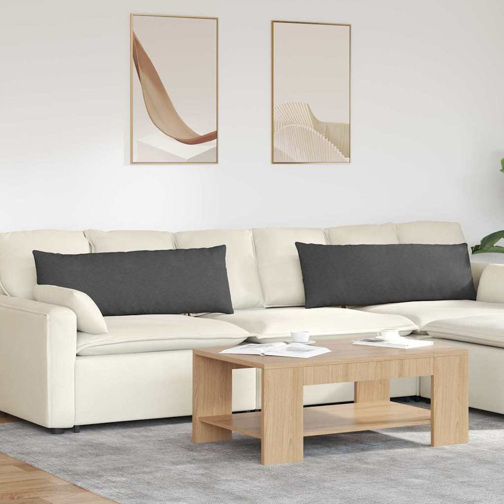 Vidaxl sofa kussens 2 stuks donkergrijs 120 x 40 cm cordstof