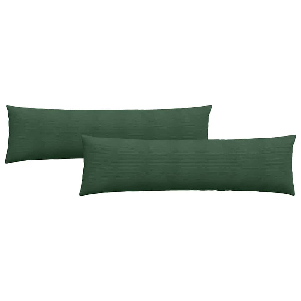 Vidaxl sofa kussens 2 stuks donkergroen 145 x 40 cm cordstof