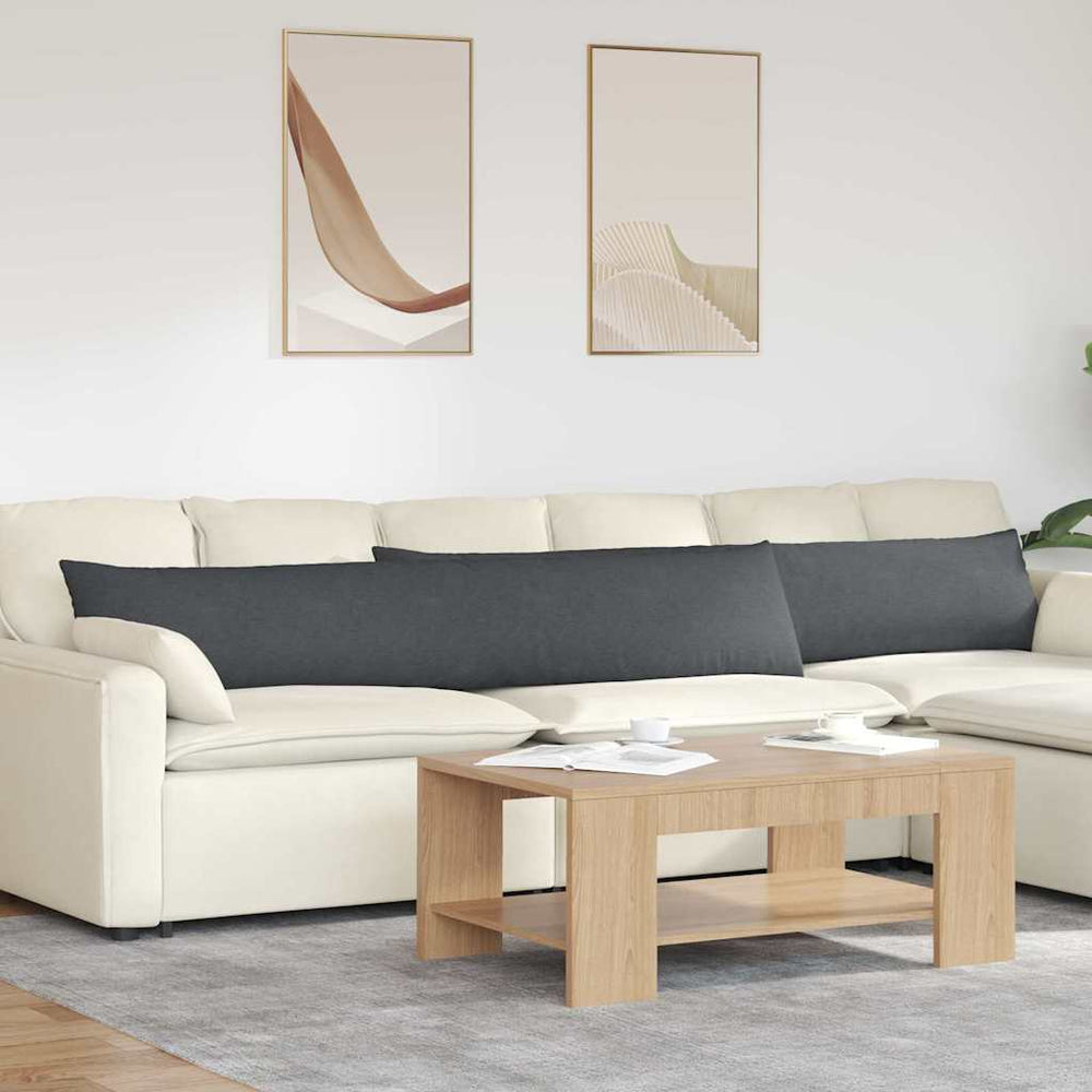 Vidaxl sofa kussens 2 stuks donkergrijs 200 x 40 cm cordstof