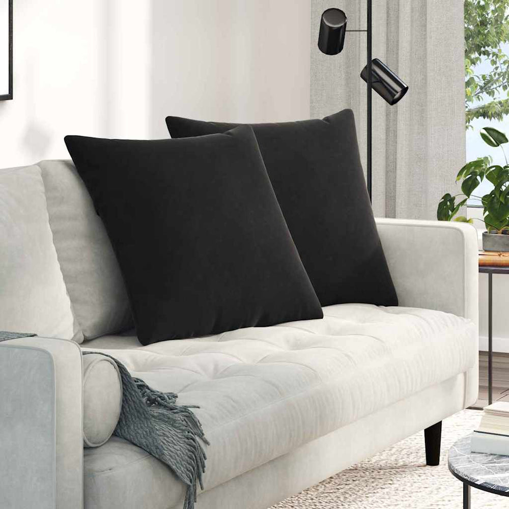 Vidaxl sofa kussens 2 stuks zwart 60 x 60 cm cordstof