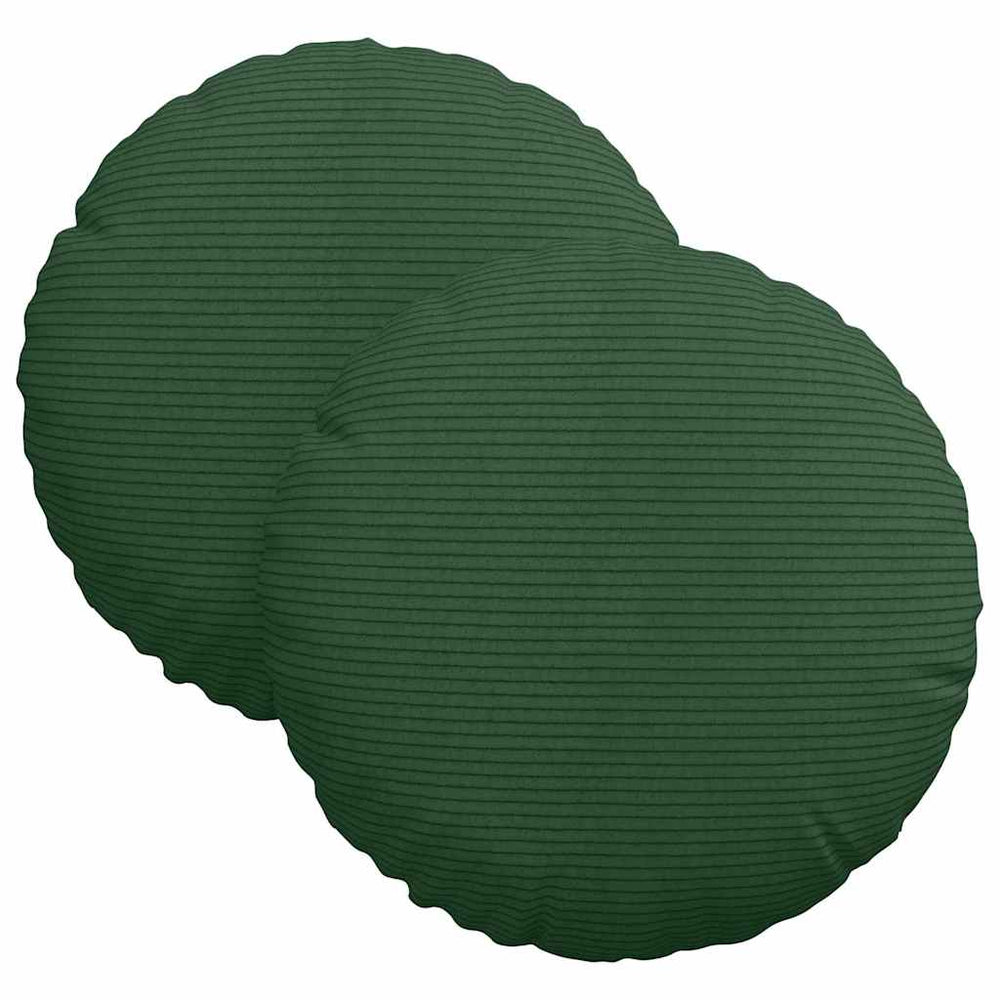 Vidaxl zitkussens 2 pcs donkergroen ø 30 cm katoen stof
