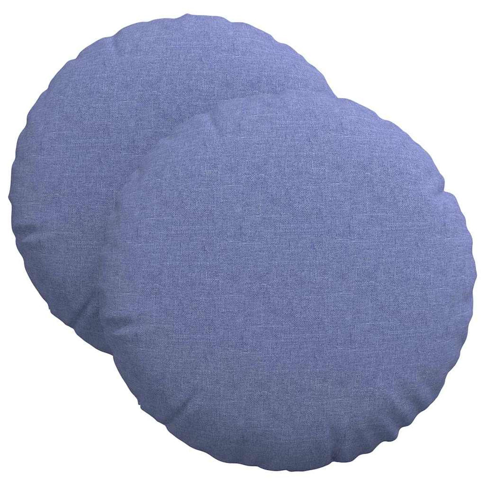 Vidaxl zitkussens 2 pcs jeans blauw ø40 x 13 cm stof