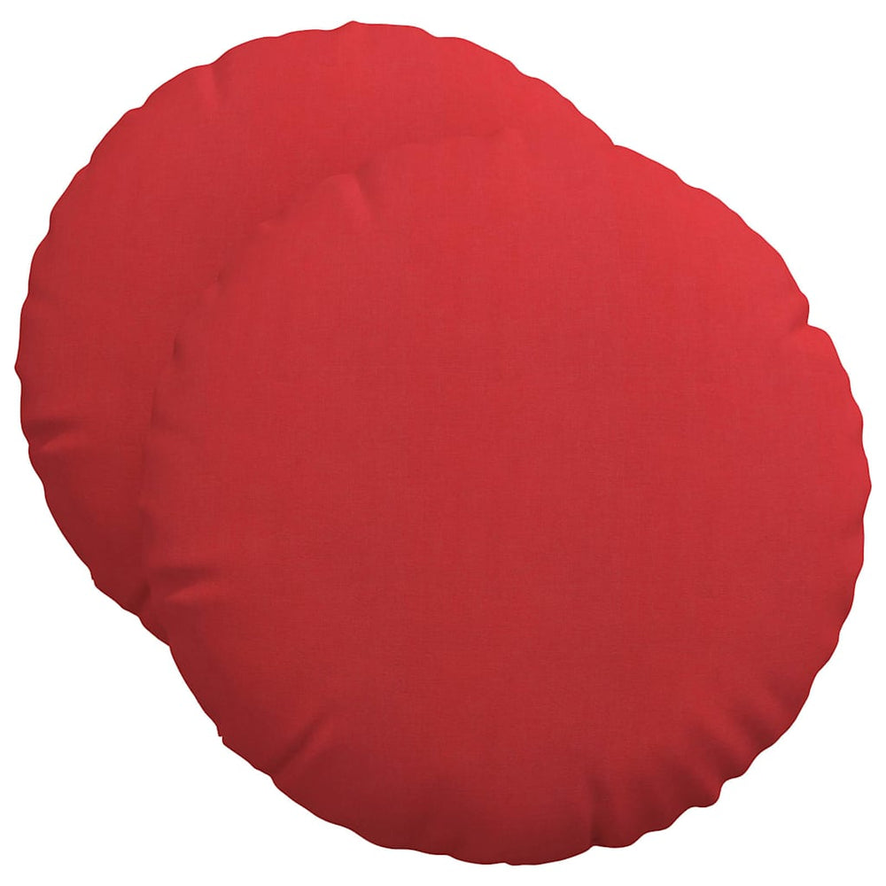 Vidaxl zitkussens 2 pcs rood ø50 x 19 cm stof