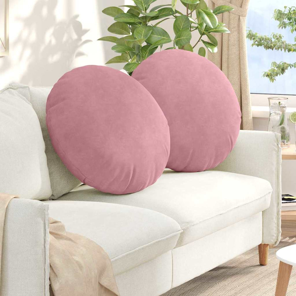 Vidaxl zitkussens 2 pcs roze ø 80 x 29 cm fluweel