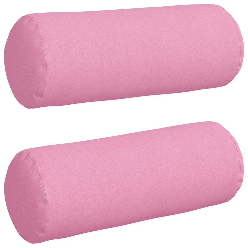 Vidaxl bolster kussens 2 stuks roze ø 25 x 70 cm stof