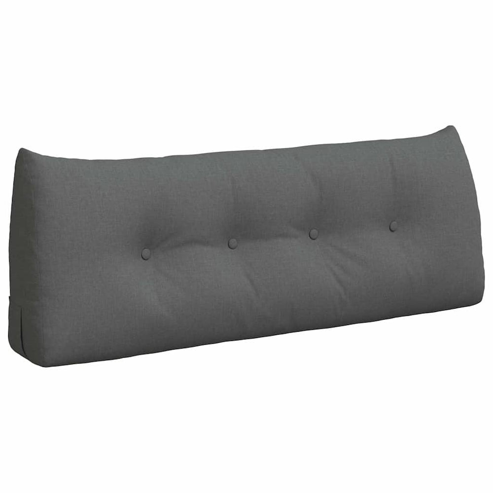 Vidaxl rugkussen donkergrijs 120 x 24 x 50 cm stof