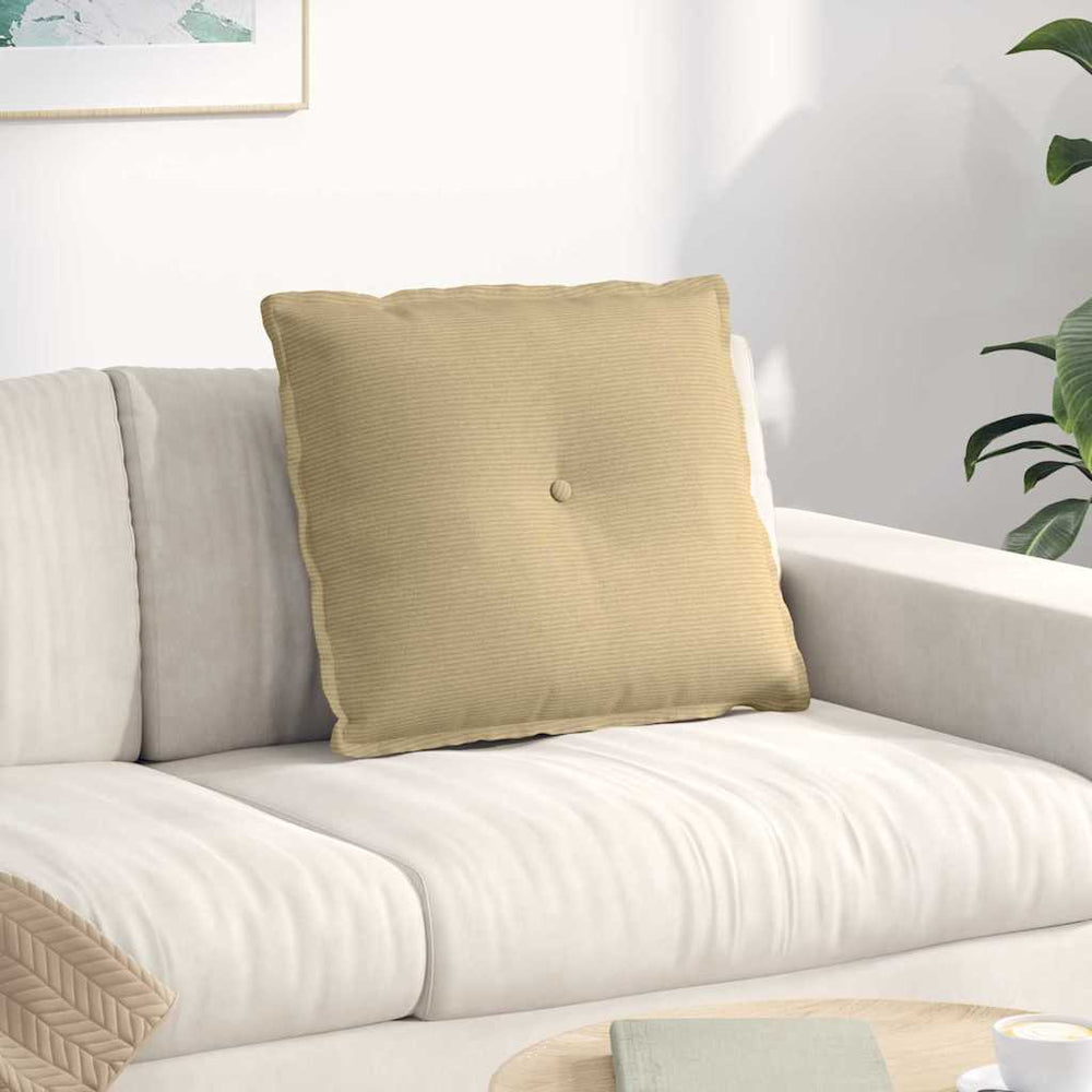 Vidaxl rugkussen grijs groen 60 x 50 cm cordstof