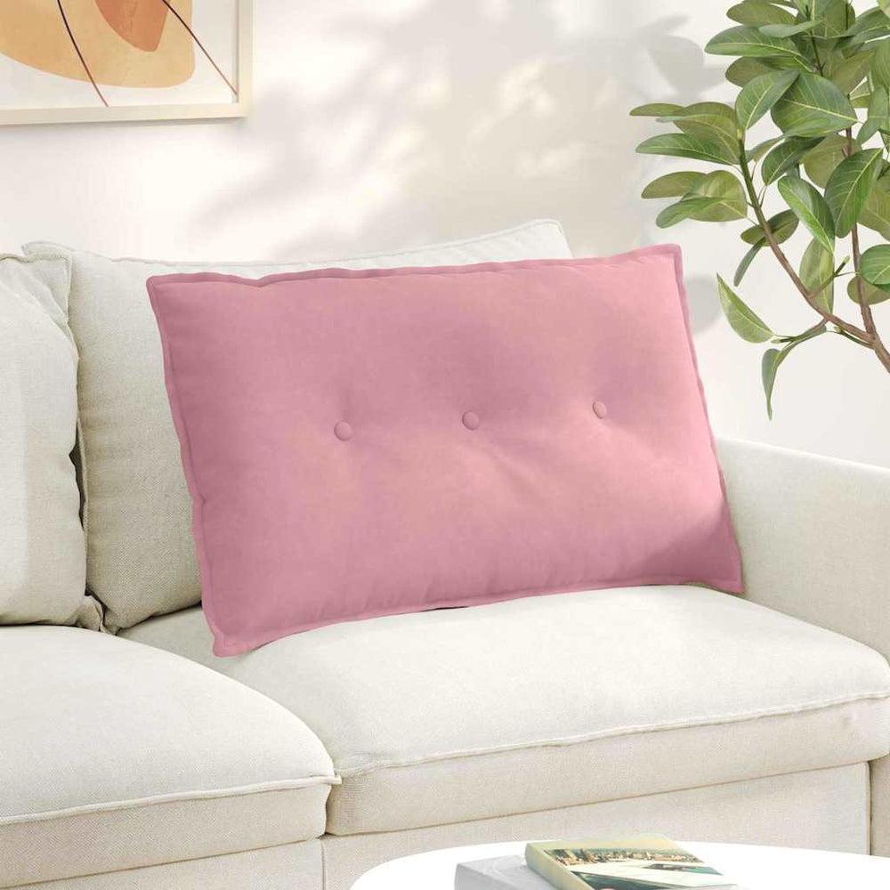 Vidaxl rugkussen roze 80 x 50 cm cordstof