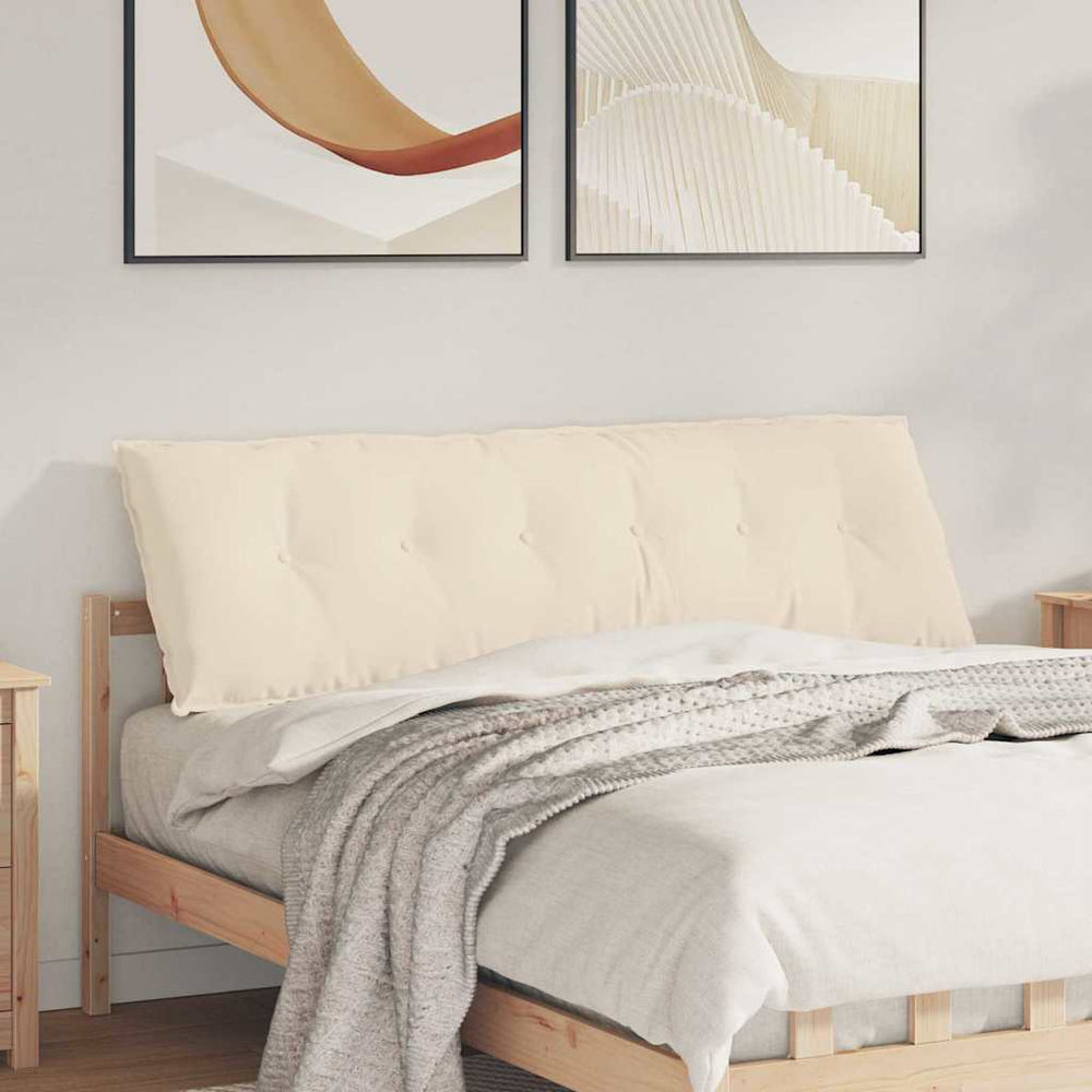 Vidaxl rugkussen beige 160 x 50 cm microvezel stof