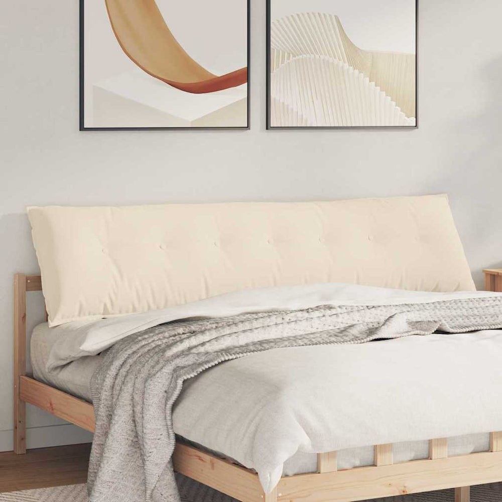 Vidaxl rugkussen beige 200 x 50 cm microvezel stof