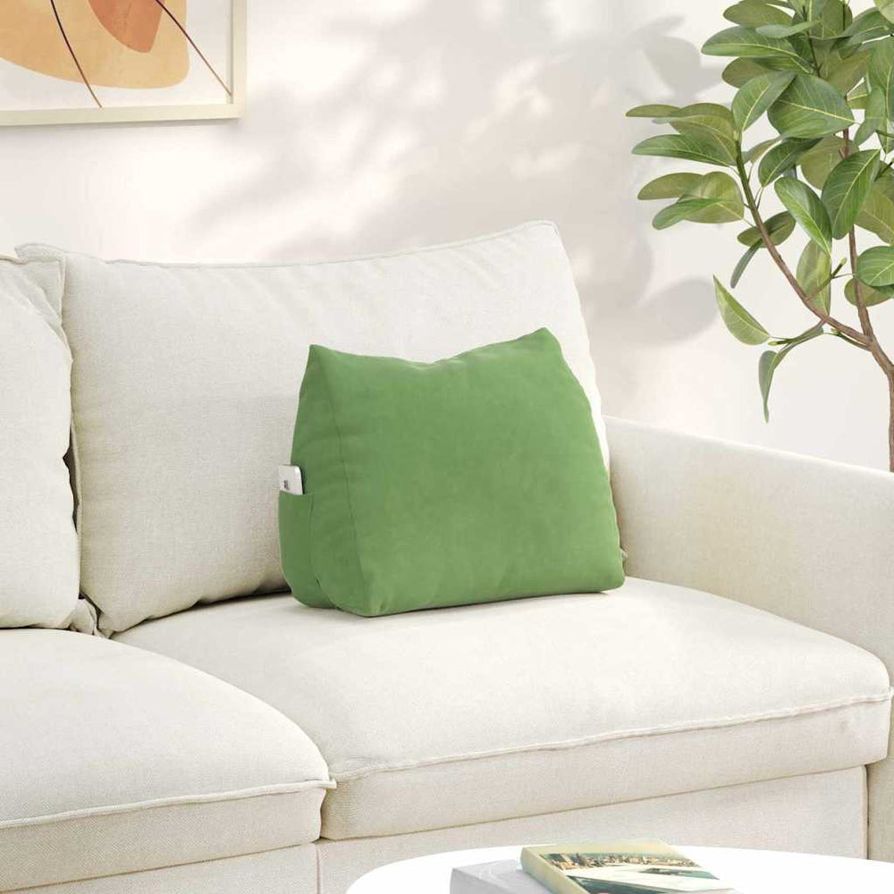 Vidaxl rugkussen lichtgroen 45 x 20 x 35 cm cordstof