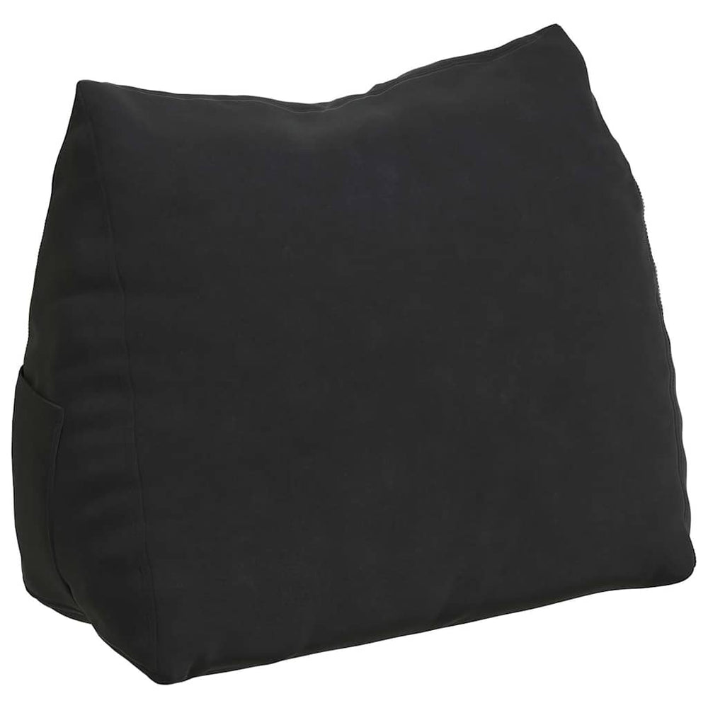 Vidaxl rugkussen zwart 45 x 20 x 35 cm cordstof