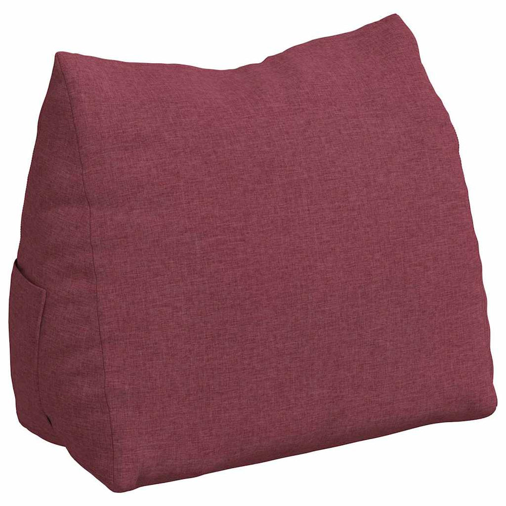 Vidaxl rugkussen wijnrood 60 x 20 x 50 cm stof