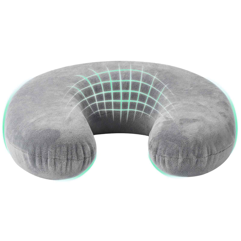 Vidaxl reiskussen voor de nek grijs 27 x 27 x 8,5 cm fluweel