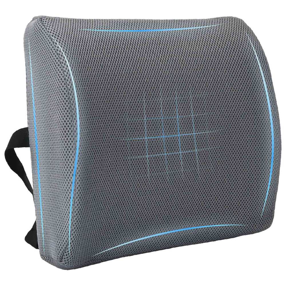 Vidaxl rugkussen met kussen grijs 36 x 30 x 12 cm met gaasdoek