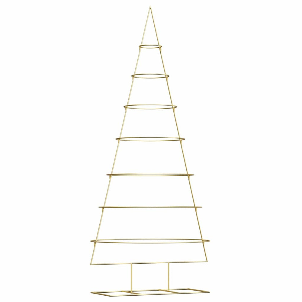 Vidaxl metalen kerstboom met standaard goud 209 cm poedergecoat staal