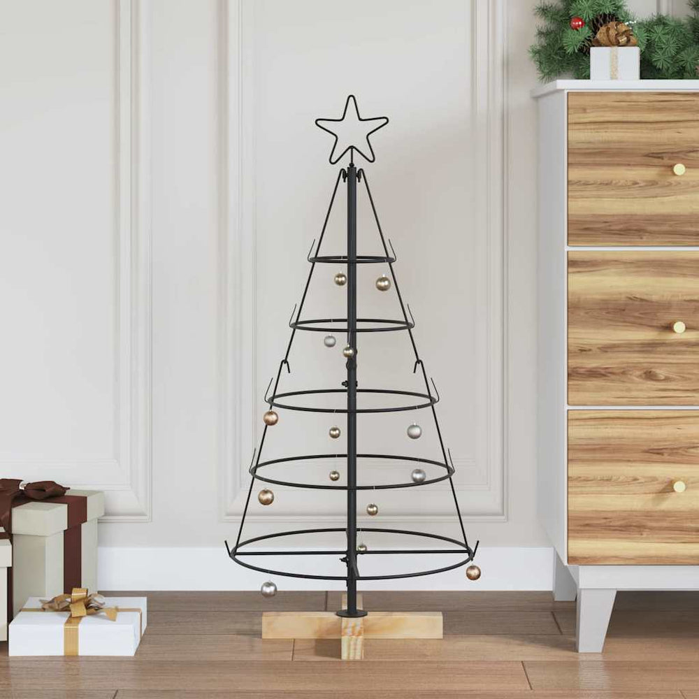 Vidaxl kerst cone boom met standaard zwart 90 cm staal