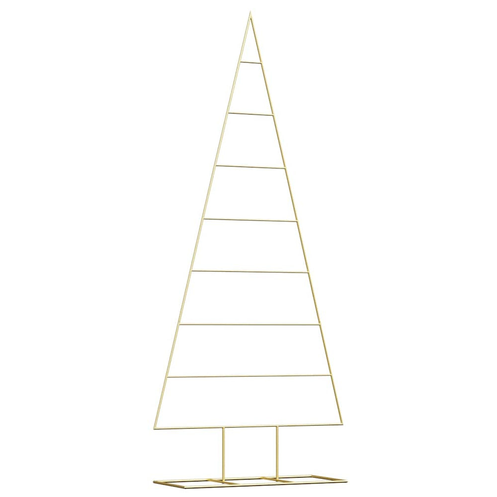 Vidaxl metalen kerstboom met standaard goud 181 cm poedergecoat staal