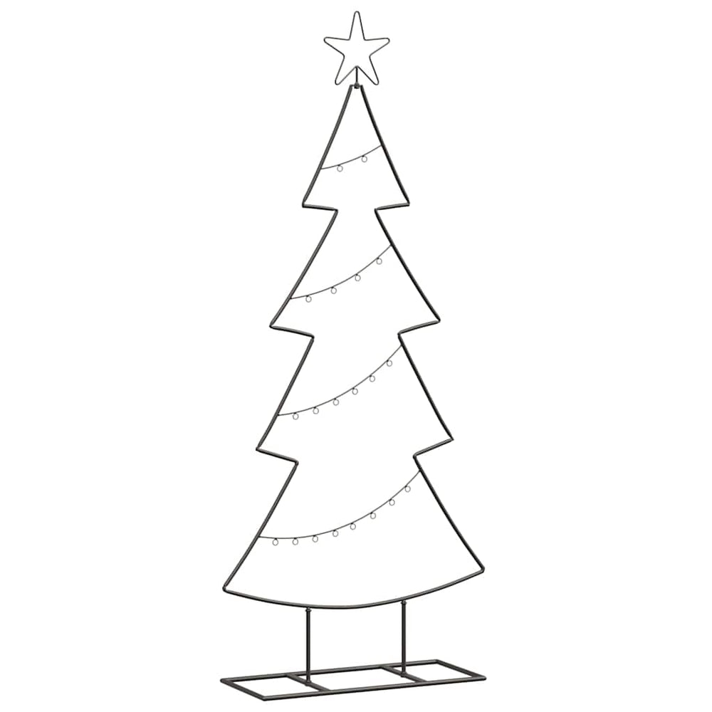 Vidaxl metalen kerstboom met standaard zwart 125 cm staal