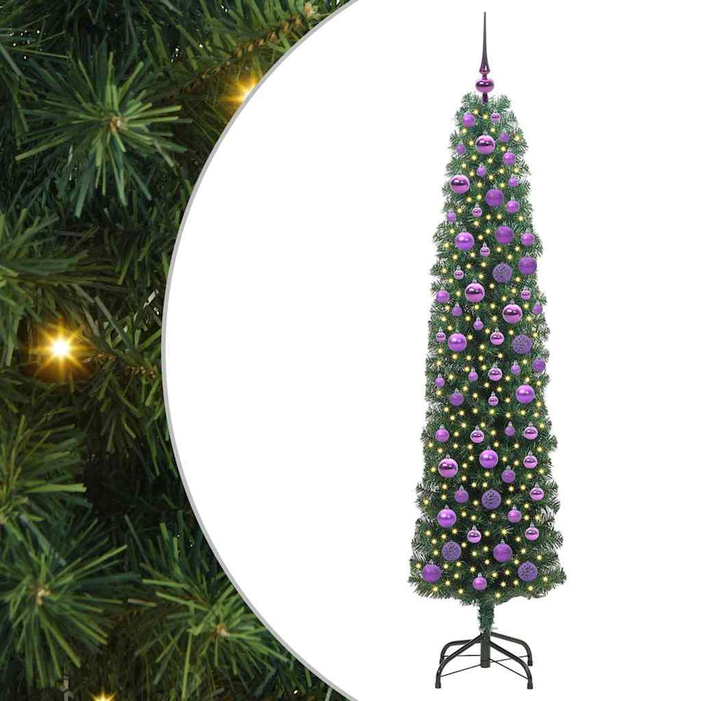 Vidaxl kunstkerstboom groen 180 cm pvc en staal en kunststof