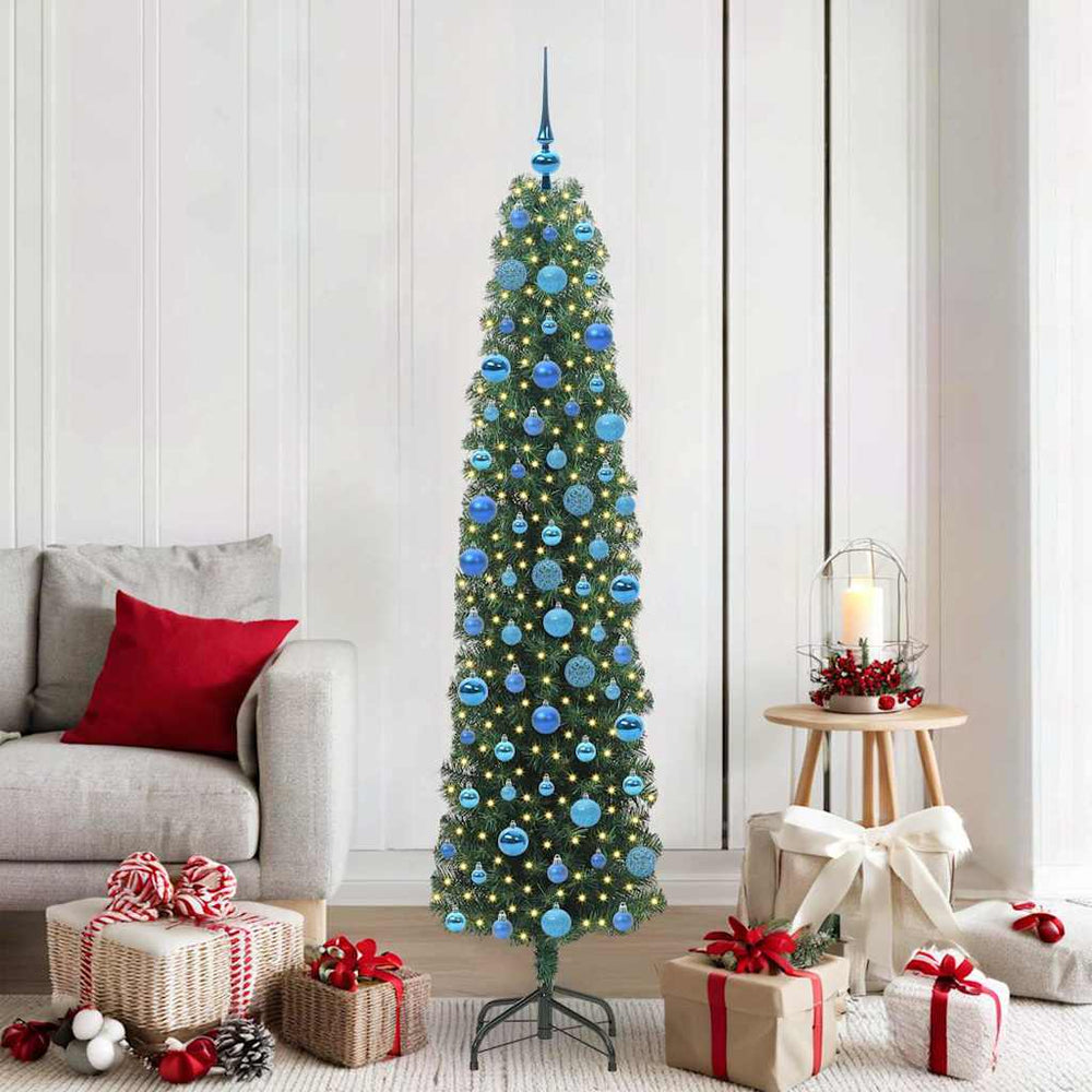 Vidaxl kunstkerstboom groen 180 cm pvc en staal en kunststof