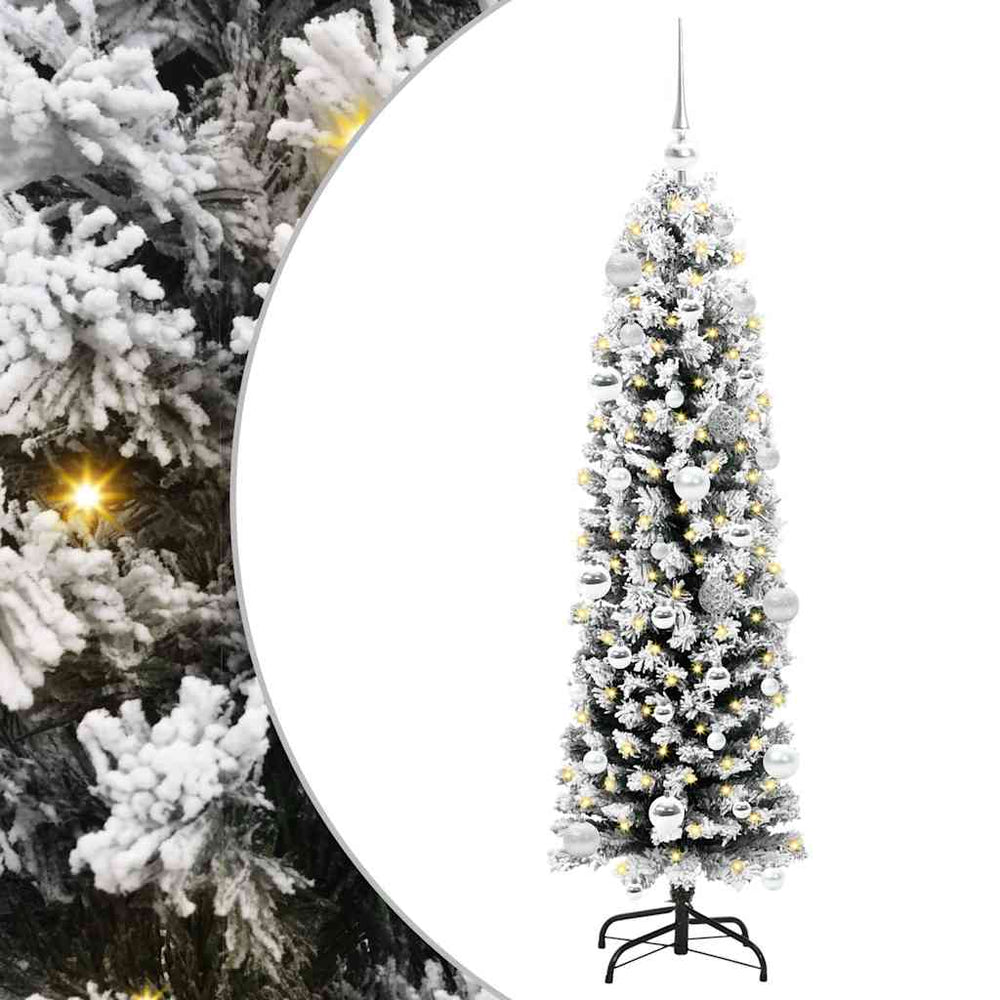 Vidaxl kunstkerstboom groen 150 cm pvc en staal en kunststof