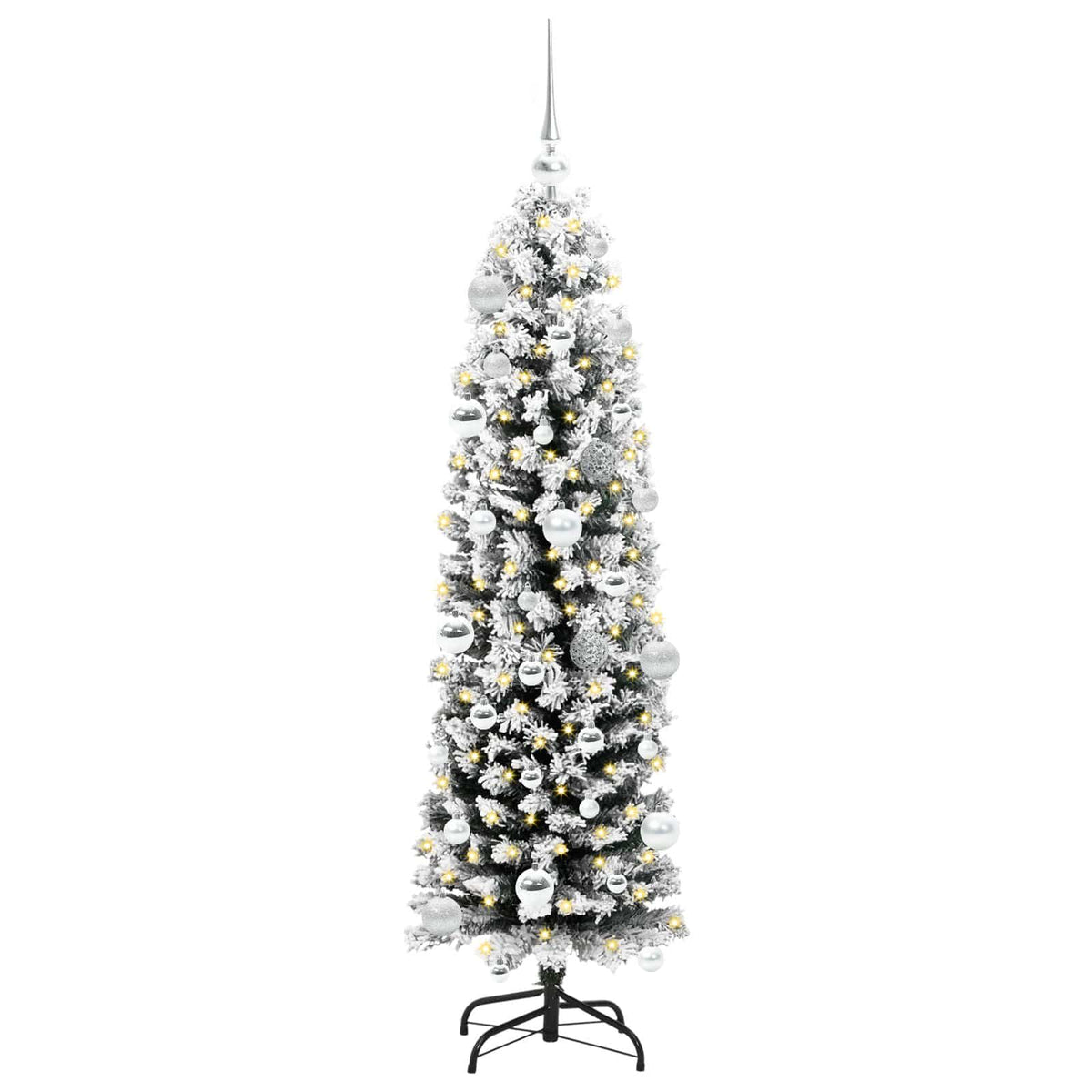 Vidaxl kunstkerstboom groen 150 cm pvc en staal en kunststof