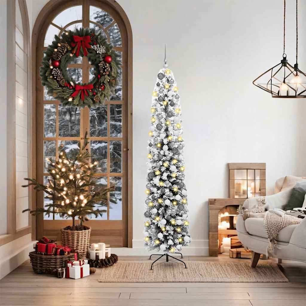 Vidaxl kunstkerstboom groen 180 cm pvc en staal en kunststof
