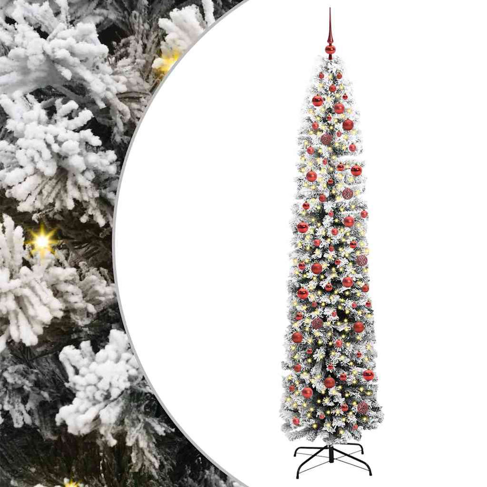 Vidaxl kunstkerstboom groen 240 cm pvc en staal en kunststof
